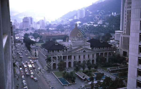 View of Government Building & Cenetaph from Manadrin Oriental Hotel, Central, Hong Kong Island